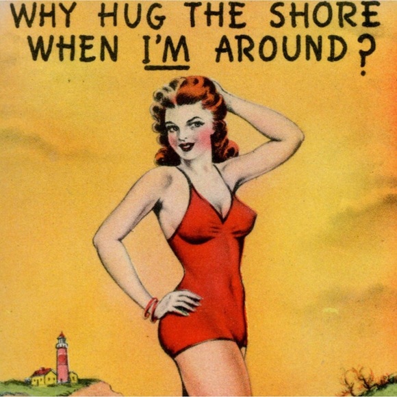 Vintage-style Red One Piece Swimsuit Asymmetrical Texture size M/L - Picture 2 of 2